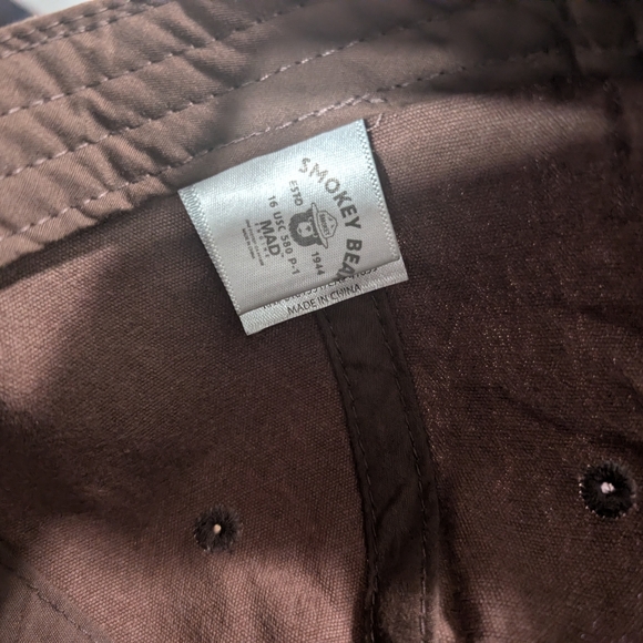 Smokey Bear Hat Cap Snap Back Brown Rope Outdoors Hiking Camping Outdoors Mens - Picture 7 of 8